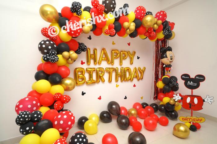 Mickey mouse theme birthday decoration