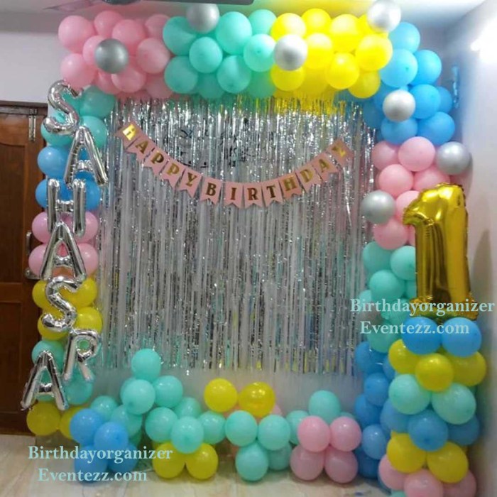 Balloon decoration for 1st birthday