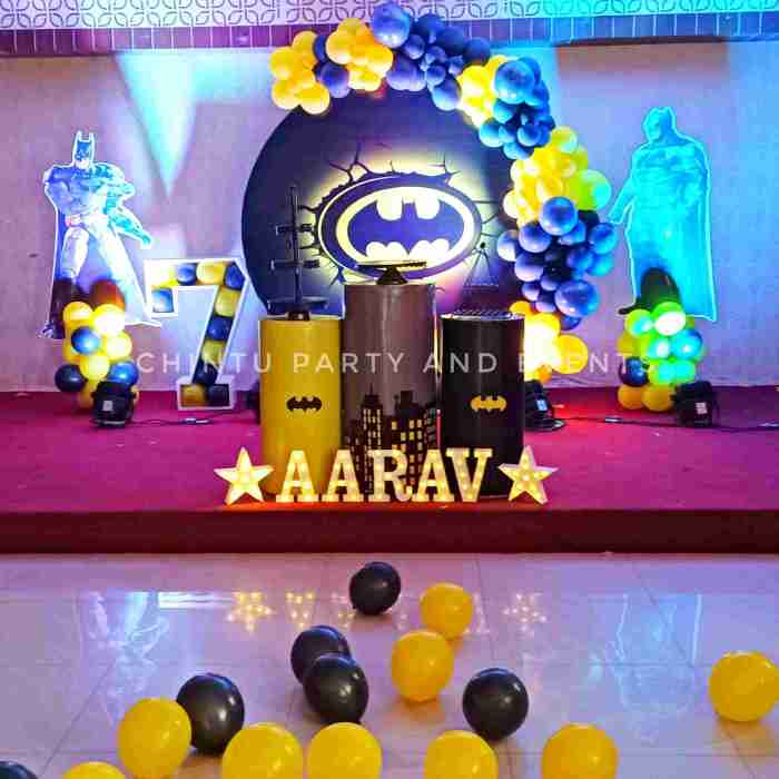 Batman Theme Birthday Decoration Ideas