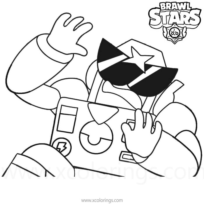 Surge brawl stars coloring page