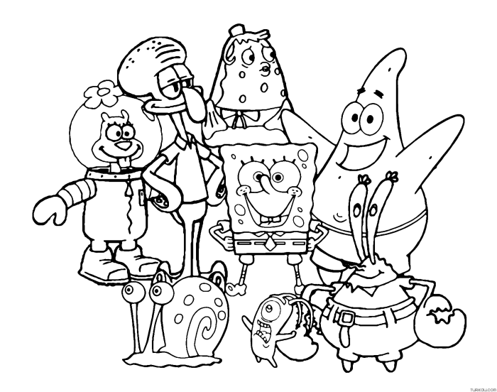 Sponge bob color pages