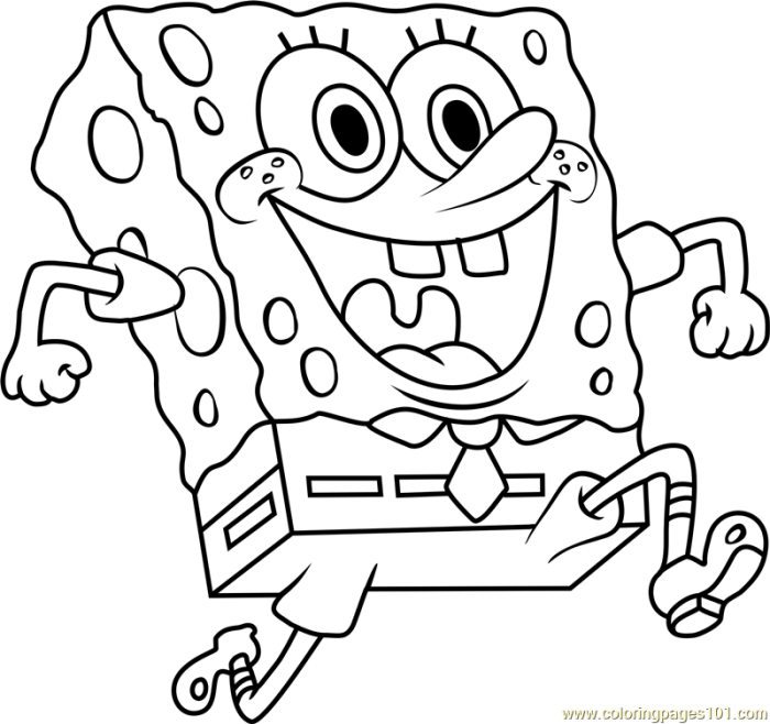 SpongeBob Color Pages A Colorful Exploration