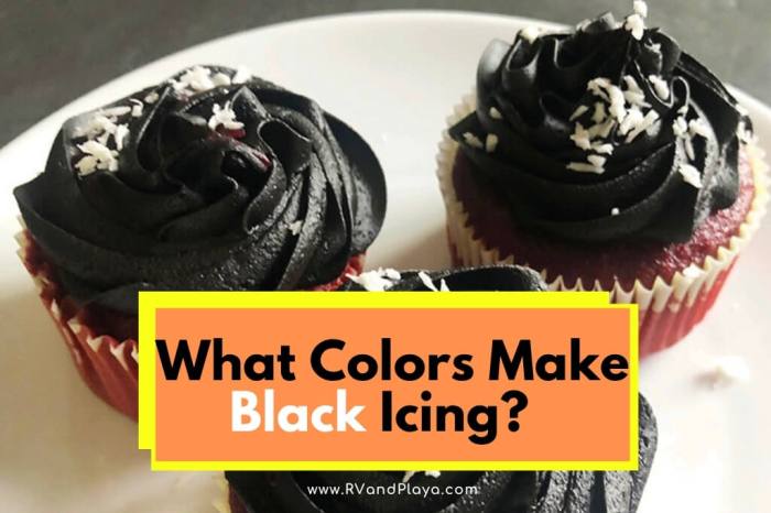 Black frosting from food coloring