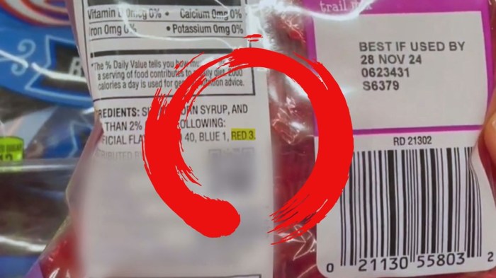 Banned red food coloring