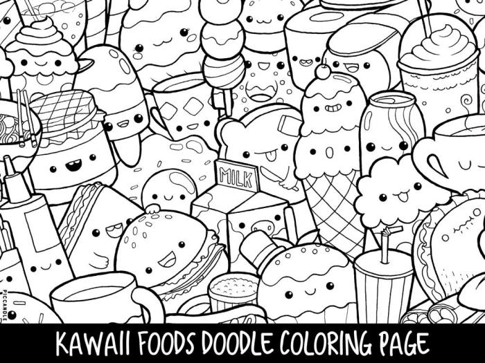 Cute Food Coloring Pages Printable