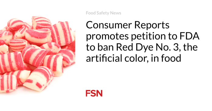 Banned red food coloring