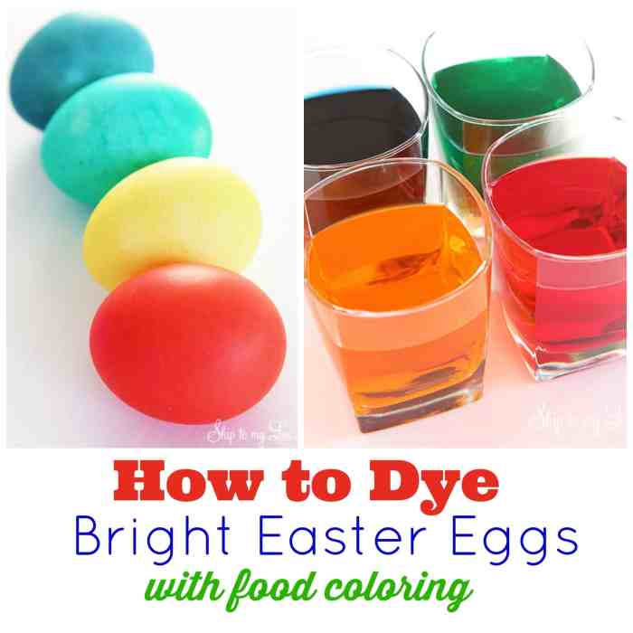 Egg dye with food coloring