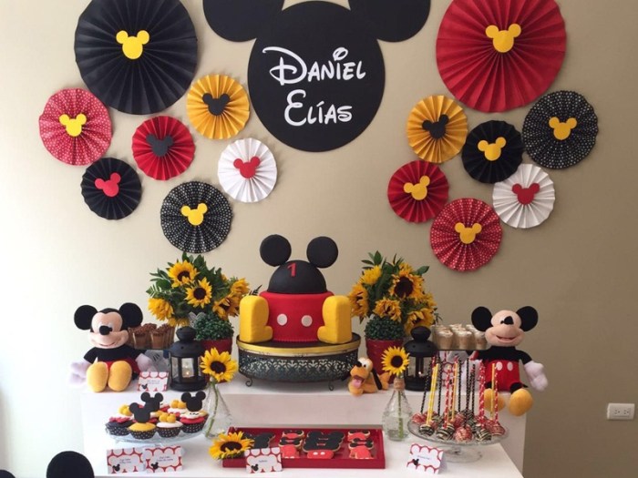 Mickey Mouse Theme Birthday Decoration Ideas