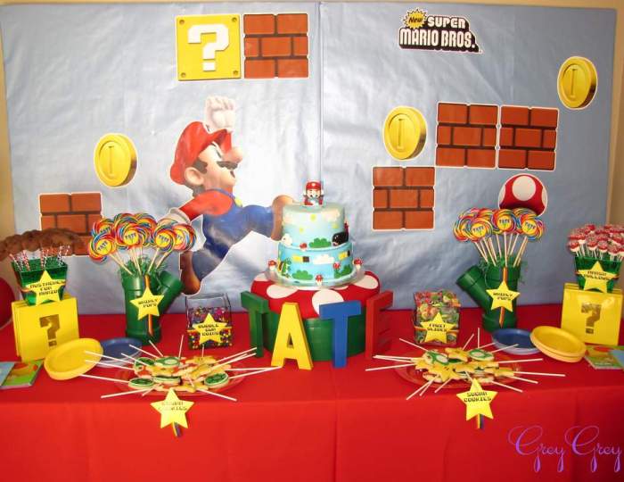 Decoration super mario birthday party ideas