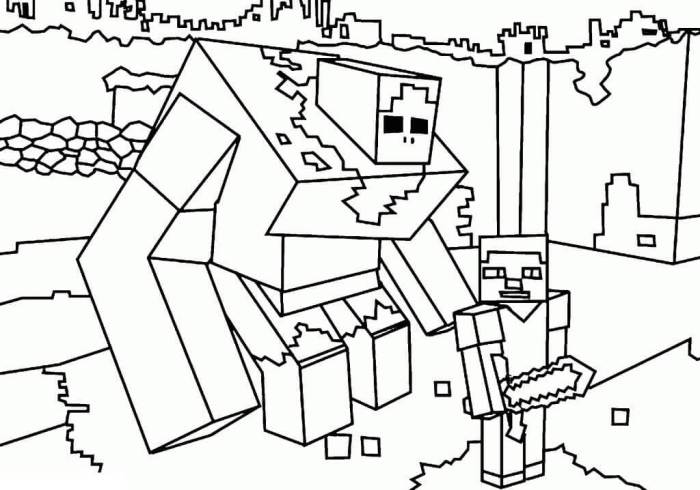 Mutant mods minecraft coloring page