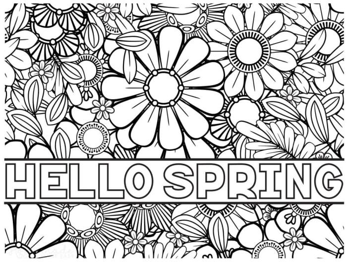 Springtime coloring pages