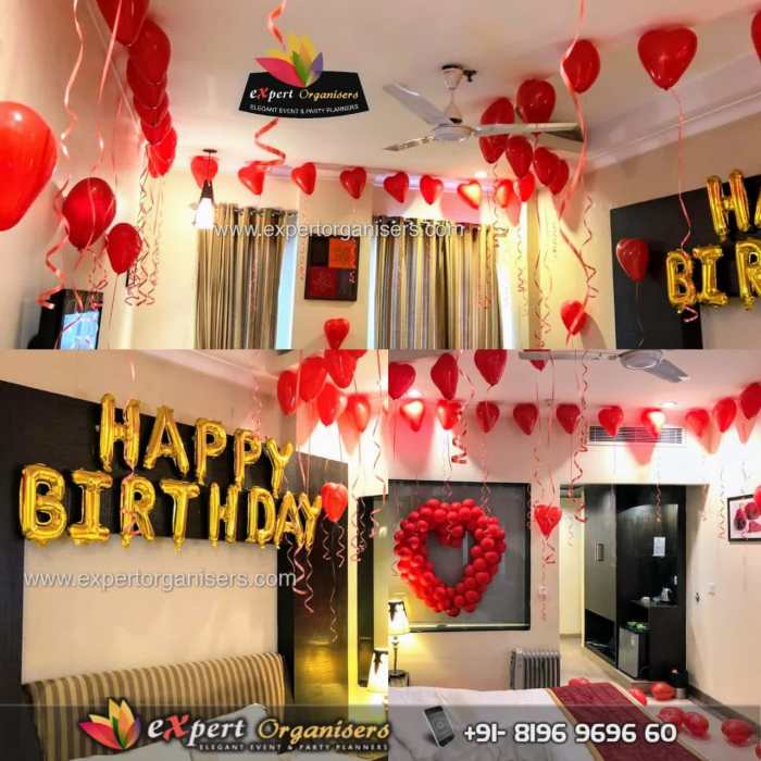 Birthday Surprise Decoration Room Ideas