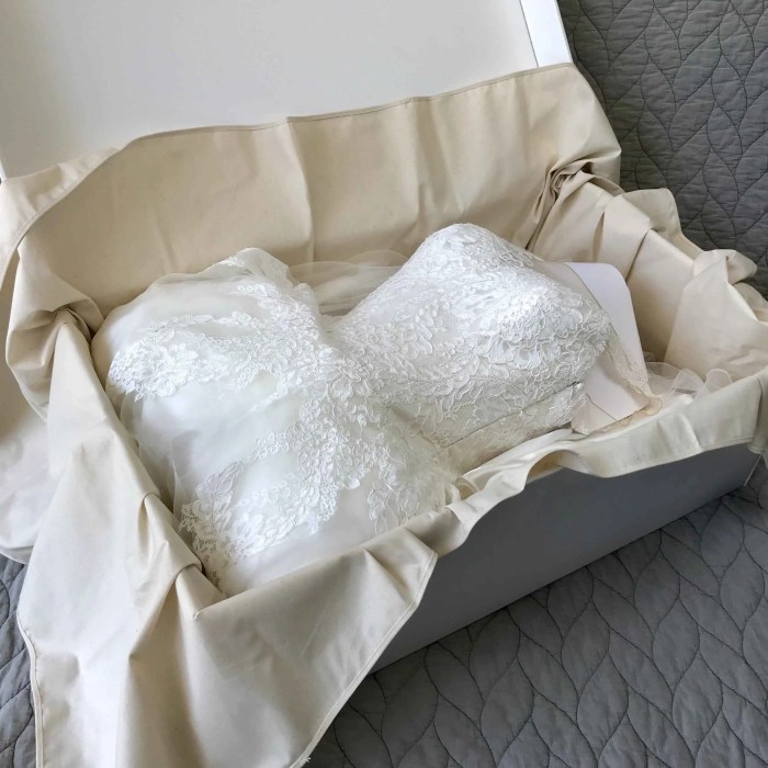 Preserved wedding dress box