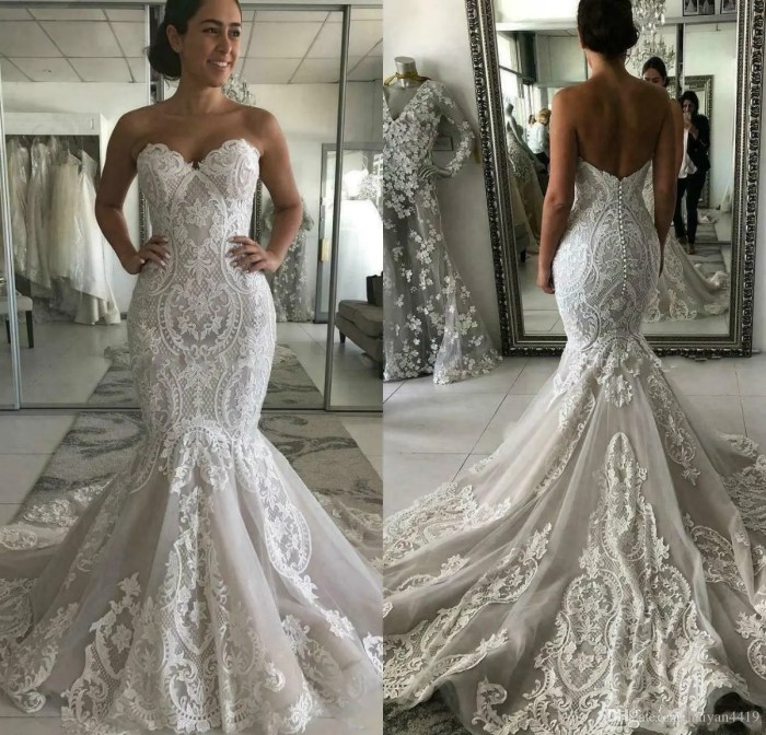 Sweetheart wedding dress mermaid lace