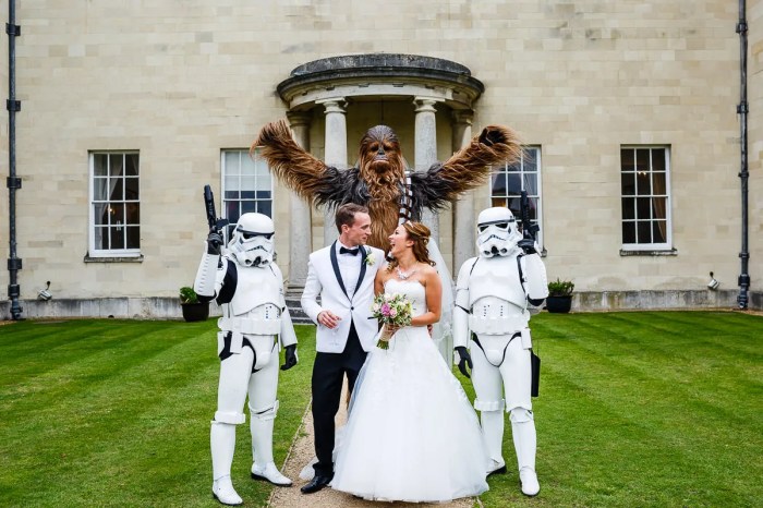 Star wars themed wedding dress