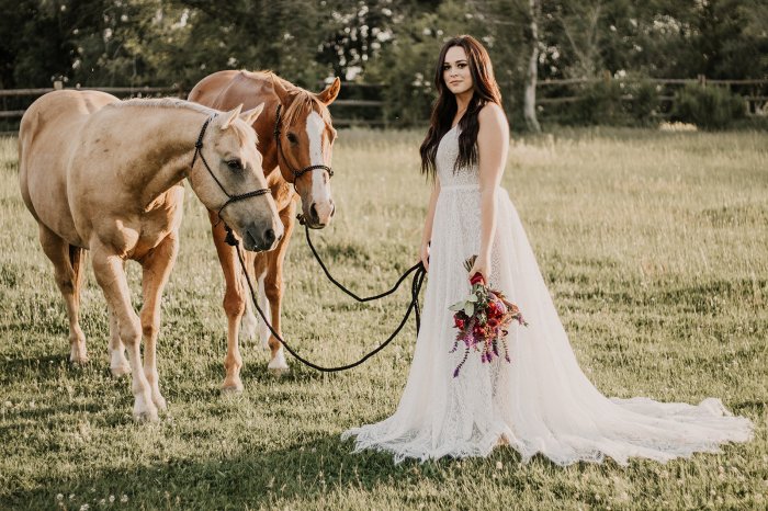 Simple western wedding dress