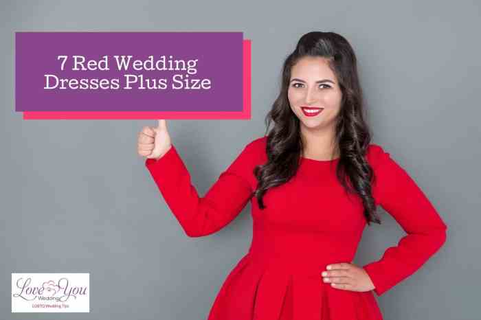 Plus size wedding dresses red