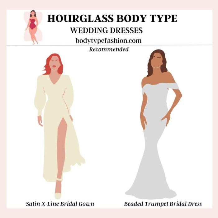 Wedding dress for hourglass