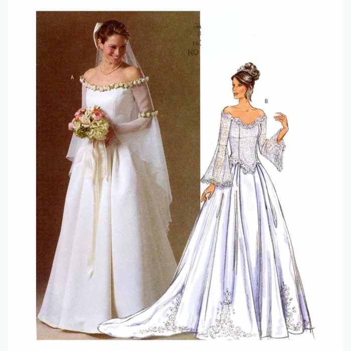 Simple wedding dress patterns