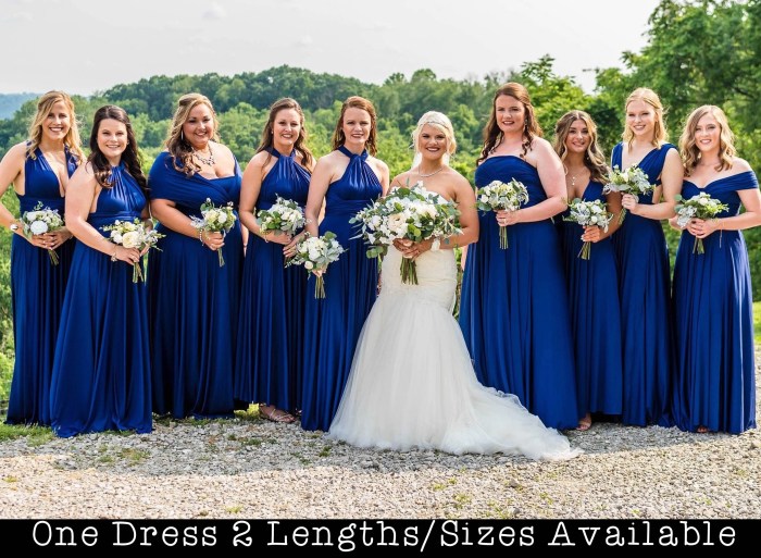 Royal blue and silver dress for wedding