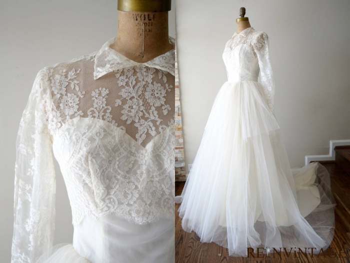 Retro wedding dresses etsy