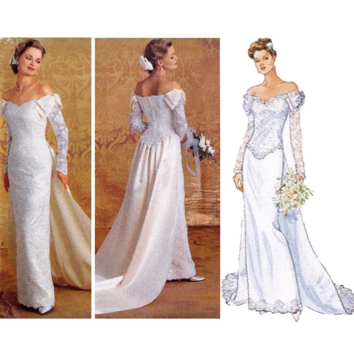 Simple wedding dress patterns