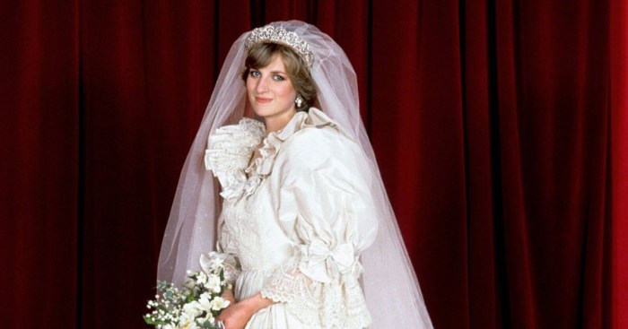 Princess diana wedding dress train