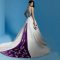 Purple and White Wedding Dresses with Sleeves