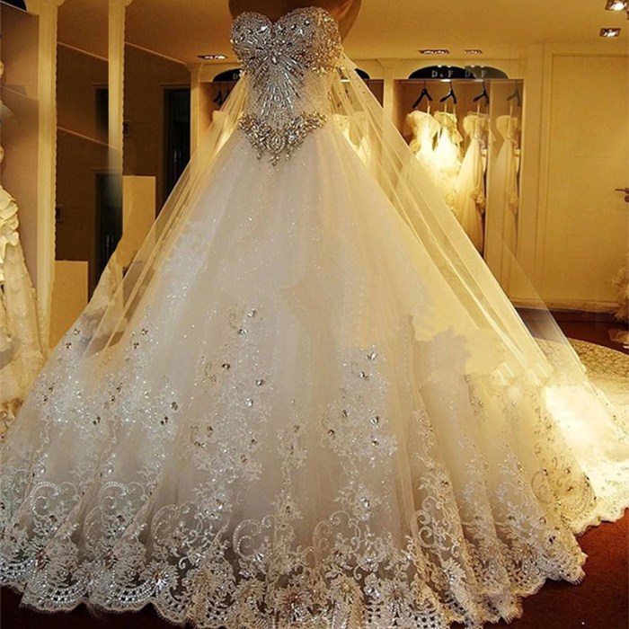 Princess sparkly wedding dresses